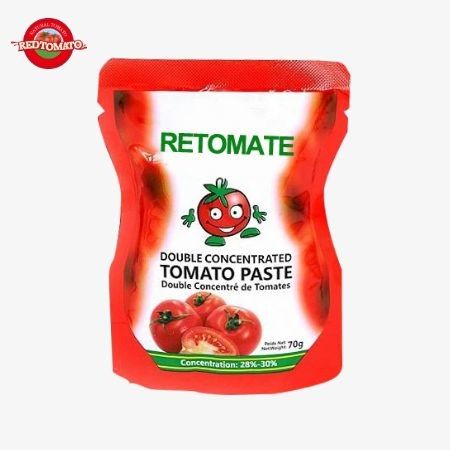 Chinesische Fabrik hochwertige bequeme Tomatenpaste in Taschen 50g doppelt konzentriert