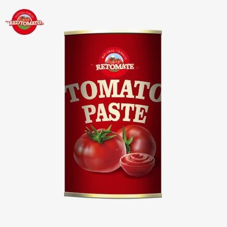 140g Dosen Tomatenpaste mit leichtem offenen Deckel präsentieren unsere neu verbesserte Qualität.