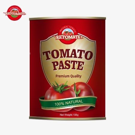 198 g Tomatenpaste aus Dosen OEM entspricht den ISO HACCP BRC FDA Produktionsstandards
