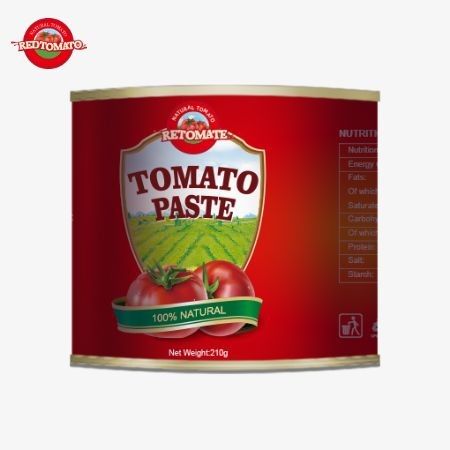 210 g Tomatenpasta in Dosen wird nach ISO HACCP BRC und FDA Produktionsstandards hergestellt
