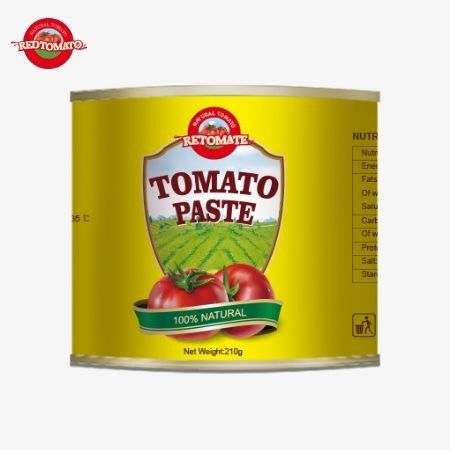 Die 210 g Dosen Tomatenpaste, die wir anbieten, entspricht den ISO HACCP und BRC Lebensmittelstandards der FDA.