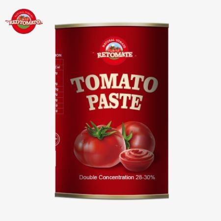 OEM aus China Fabrik 400g Tomatenpaste aus Dosen nach ISO HACCP und FDA Standards hergestellt