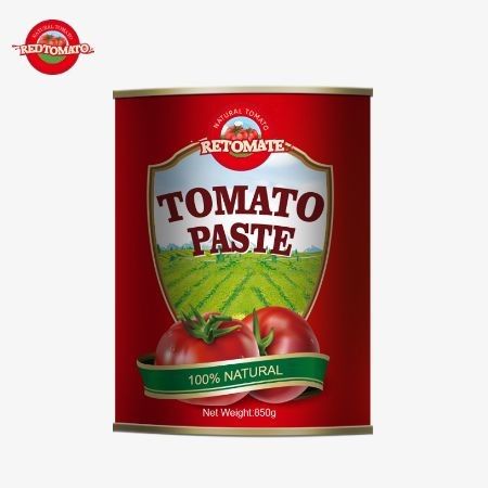 Unsere 850 g Dosen Tomatenpaste ist von hoher Qualität und hat eine Brix-Konzentration von 28/30%.