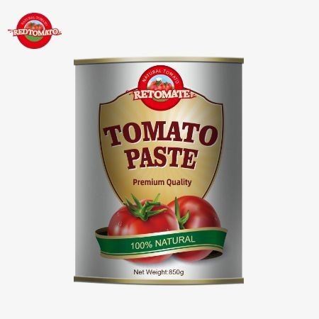 Doppelkonzentrierte Tomatenpaste aus China, ohne Zusatzstoffe, lecker und bequem verpackt in 850g leicht geöffneten Dosen