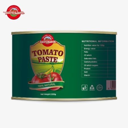 Hochwertiges Halal Tomatenkonservenprodukt 28-30% Konzentrierte Tomatenpaste in 2200g Halal afrikanische muslimische Küche
