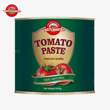 4500 g Tomatenpaste in Dosen entspricht den ISO HACCP- und BRC-Standards und erfüllt zusätzlich den FDA-Produktionsstandard