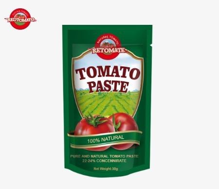 50g in Stehbeutel Tomatenpaste erfüllt ISO HACCP und BRC Standards sowie FDA Produktionsvorschriften
