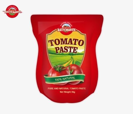 56g Standsachet / Flachbeutel Tomatenpaste mit Konzentrationen von 28-30% 22-24% und 18-20%