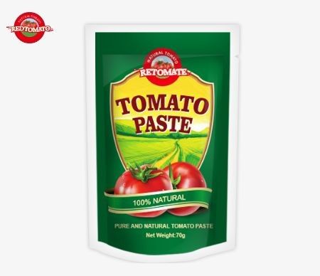 Custom 70g Tomaten Stand-Up Taschen von Perfect sind ideal für Lebensmittelverpackungen mit individuellem Druck
