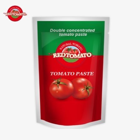 Stand-up Tasche mit doppelt konzentrierter Tomatenpaste, 80 g, Reinheit zwischen 30% und 100%