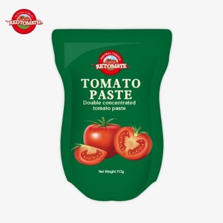 Die Tomatenpastefabrik produziert 113g Stand-up-Paket nach ISO HACCP BRC und FDA-Produktionsstandards