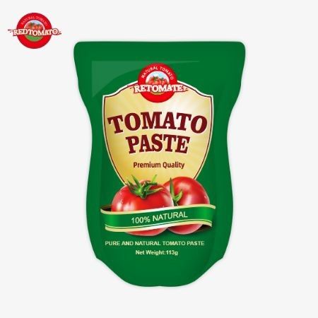 Tomatenpaste 113g Stand-up-Säcke in Übereinstimmung mit ISO HACCP BRC und FDA-Produktionsnormen