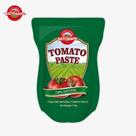 113g Stehbeutel mit Tomatenpaste entsprechen den ISO HACCP BRC und FDA-Produktionsnormen
