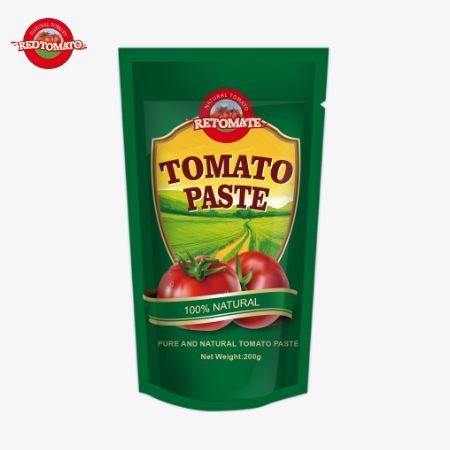 200 g Stand-up-Passe aus Tomatenpaste entspricht den ISO HACCP- und BRC-Standards, die die Einhaltung der Fabrikpreise gewährleisten