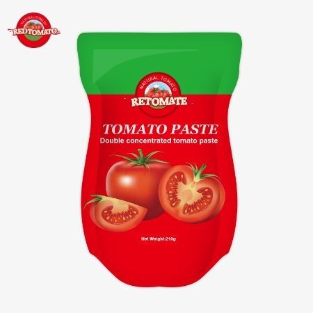 Die Produktion von 210g Steh-up-Tomatensäcke Paste hält sich an ISO HACCP BRC und FDA-Fertigungsstandards