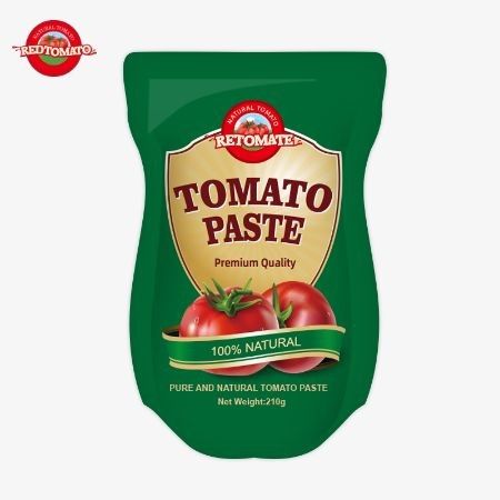 Die Produktion von 210g Steh-up-Tomatensäcke Paste hält sich an ISO HACCP BRC und FDA-Fertigungsstandards