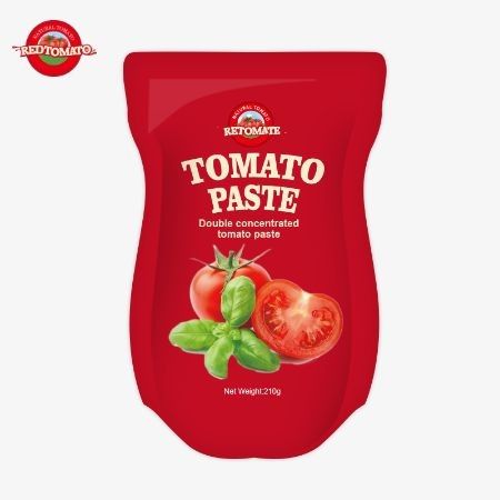 Die 210 g große Tomatenpaste erfüllt die ISO HACCP BRC und FDA Standards in der Produktion.