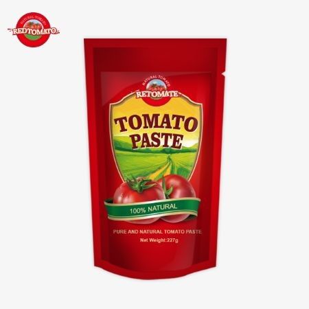 ISO-Tomatensäcke 227g Doppelkonzentrierte Tomatenpaste mit einer Reinheit von 30% bis 100%