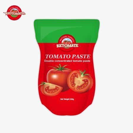 250 g süß-saure Tomatenpaste in einem Stehbeutel mit einer Reinheit von 30% bis 100%