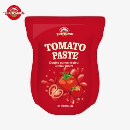 Die 340 g starke Tasche Tomatenpasta entspricht den ISO HACCP- und BRC-Standards für die Fabrikpreise
