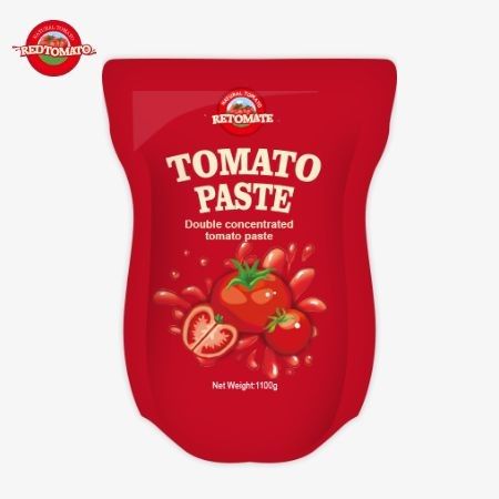Die 1100g Stand-up-Passe aus Tomatenpaste entspricht den ISO HACCP- und BRC-Standards für die Fabrikpreise