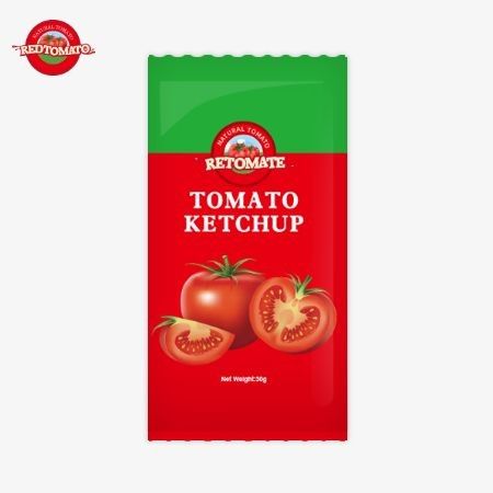 Die 30g OEM kleine Tasche Tomatenketchup bietet Geschmack mit einem reinen, natürlichen Geschmack es erfüllt ISO HACCP BRC und FDA Standards