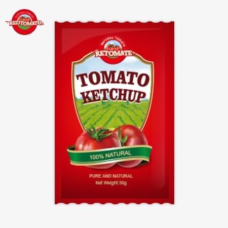 36g Tomaten Ketchup Sachet OEM aus China Fabrik mit reinen natürlichen Zutaten zu Fabrikpreis angeboten