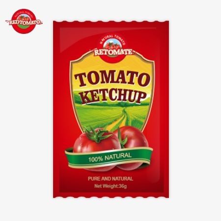 OEM 36g Tomaten Ketchup Beutel aus China Fabrik mit reinen natürlichen Zutaten zu Fabrikpreis erhältlich