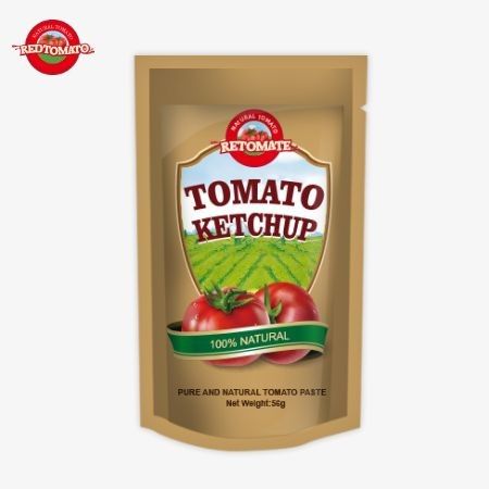 Fabrik-Original-ISO-Sachet Ketchup 56g Naturgeschmack Süß und sauer Geschmack