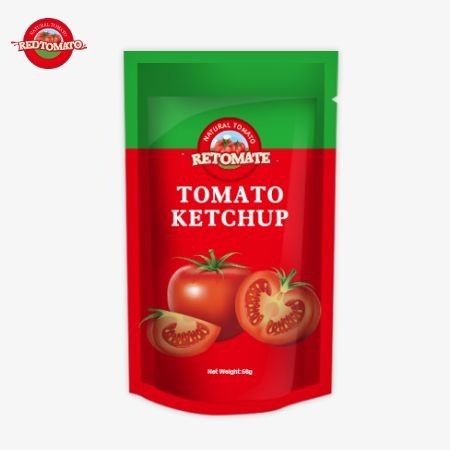 China Originalfabrik ISO Sachet Ketchup 56g reiner natürlicher Geschmack Süß und sauer Geschmack