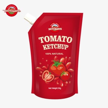 ISO-zertifizierter 56g Sachet Ketchup mit reinem natürlichen Geschmack erfüllt internationale Produktionsstandards