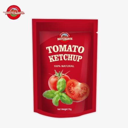 Wir bieten praktische 70g Ketchupbeutel an, die den internationalen Standards entsprechen und zu Fabrikpreisen erhältlich sind.