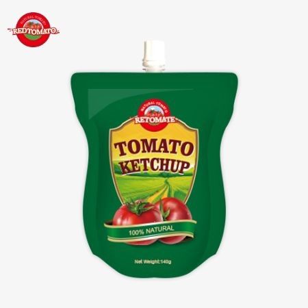 Wir bieten 140g Ketchup-Taschen zu Fabrikpreisen an, die internationalen Standards entsprechen und Komfort bieten.