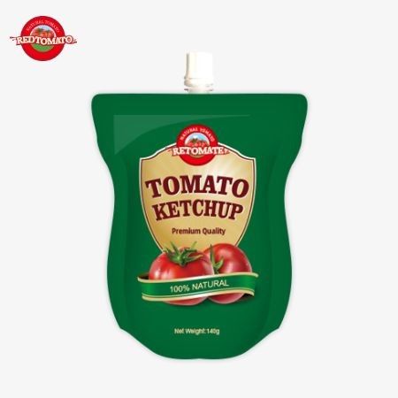 Wir bieten 140g Ketchup-Taschen an, die internationalen Standards entsprechen, Komfort bieten und zu Fabrikpreisen erhältlich sind.