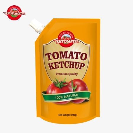 Wir produzieren 200g Ketchup-Taschen, die sich an internationale Standards halten und zu Fabrikpreisen angeboten werden.