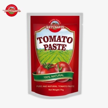 Redtomato Marke 70g Premium Doppelkonzentrierte Tomatenpaste Tasche - reicher Geschmack Bequem Stand-Up-Design
