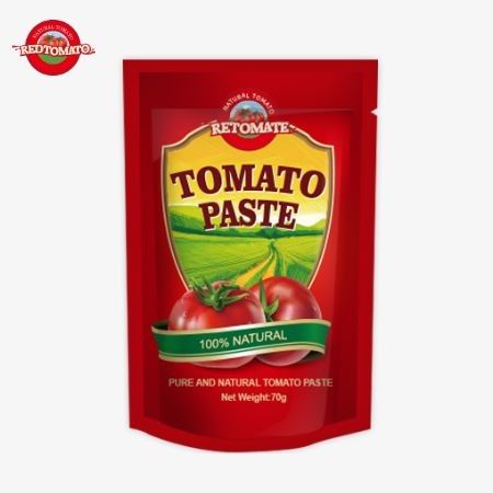 Redtomato Marke 70g Premium Doppelkonzentrierte Tomatenpaste Tasche - reicher Geschmack Bequem Stand-Up-Design
