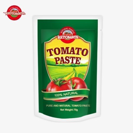Redtomato Marke 70g Premium Doppelkonzentrierte Tomatenpaste Tasche - reicher Geschmack Bequem Stand-Up-Design
