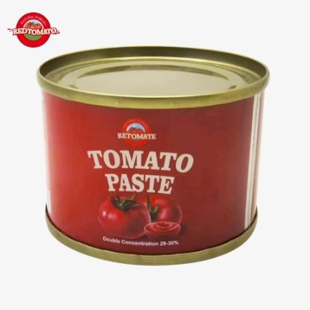 Retomate 70g Konserven Tomatenpaste mit Brix 28% 30% Erhältlich unter eigener Marke Kommt auch mit vollständigen Marken- und Verpackungsdesign-Diensten