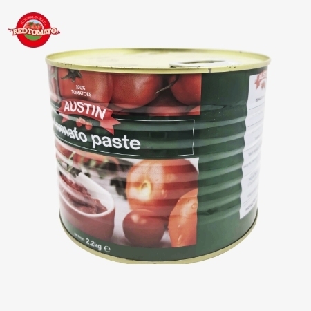 AUSTIN 2200g Konserven aus Tomatenpaste mit einem Brix von 28-30% als unsere Marke erhältlich und mit einem vollständigen Marken- und Verpackungsdesign Service