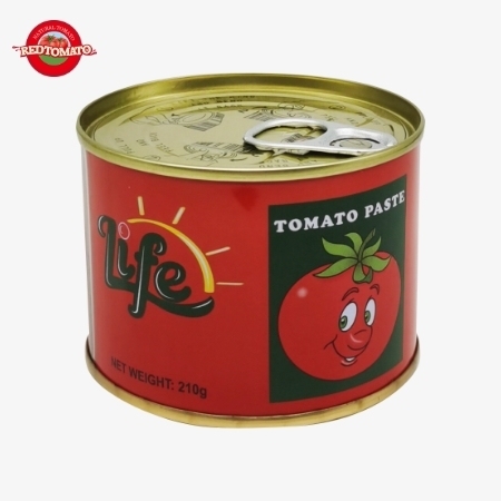 LIFE 70g Tomatenmark in Dosen mit Brix 28–30% bieten Marke und Verpackungsdesign