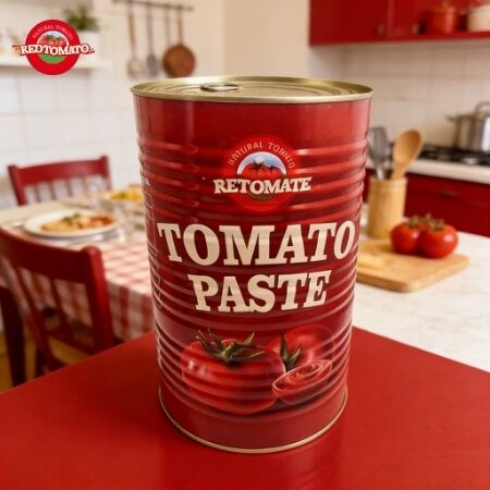 Hochwertige RETOMATE Tomatenpaste mit 4500g Massenverpackung 28-30 Brix Verpackung
