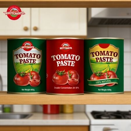 China Fabrik Produziert 400g Tomatenmark in Dosen | Doppelt Konzentriert, Leicht zu öffnender Deckel & Fabrik-Großhandelspreis
