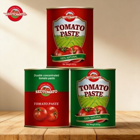 850g Double-Concentrated Tomato Paste in Easy Open Convenient Cans with ISO, HACCP, BRC, FDA Certification