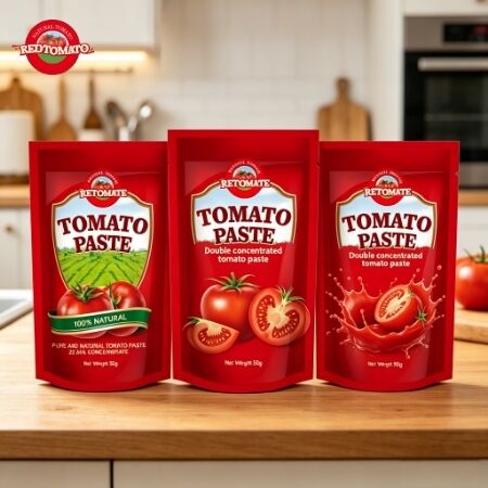 50g Stand-Up Beutel Tomatenmark mit dreifacher Konzentration und Einhaltung der ISO HACCP BRC Standards