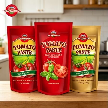 200 g Stand-up-Tomatensäcke - ISO HACCP BRC-zertifiziert, 30%-100% Reinheit, süß-sauer Geschmack