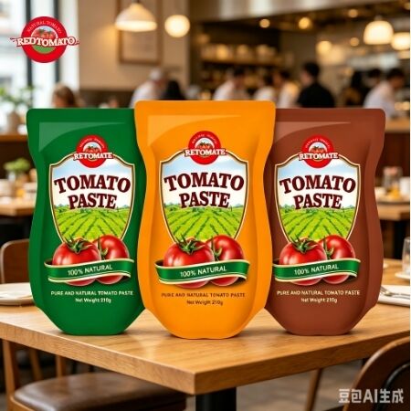 210g Stand-Up-Sachet Tomatenpaste ISO HACCP BRC FDA Zertifiziert mit Xinjiang-Stamm Premium Qualität