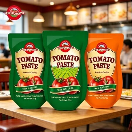 210 g Stehsachet Tomatenpaste mit dreifacher Konzentration und ISO HACCP BRC FDA-Zertifizierung