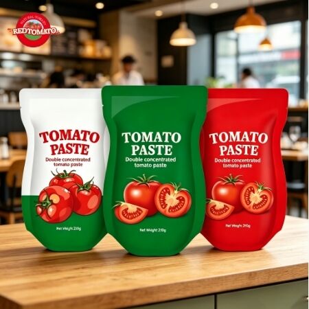 210g Steh-up-Tomatensäcke-Paste mit ISO HACCP BRC FDA-Standards in einer bequemen Steh-up-Tasche
