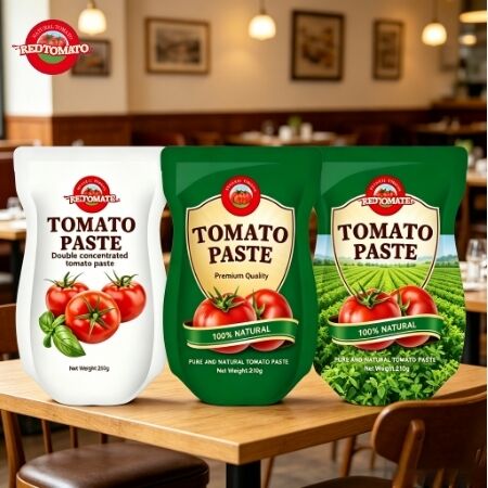 210 g Steh-up-Sachet Tomatenpaste mit dreifacher Konzentration erfüllt ISO HACCP BRC und FDA Standards